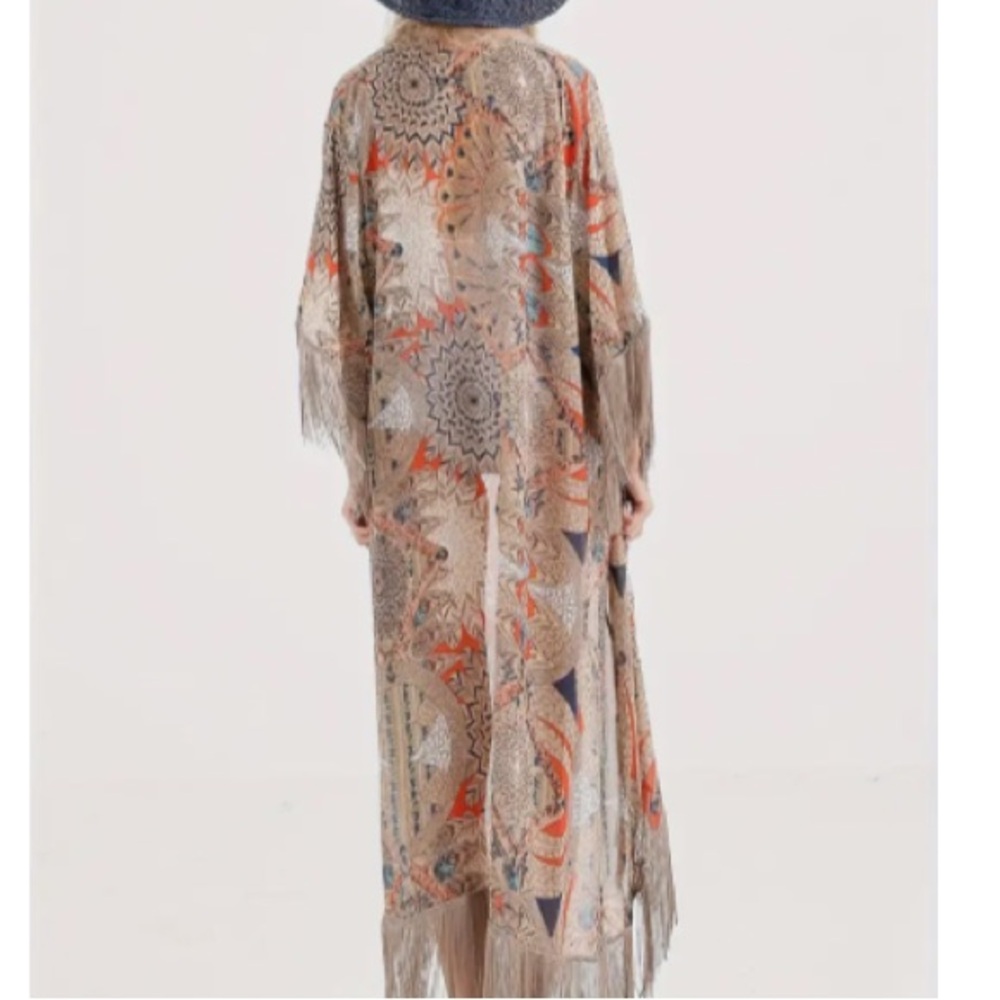 RESTOCKED ! Boho Fringe woven duster
